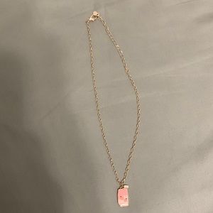 Peach milk necklace